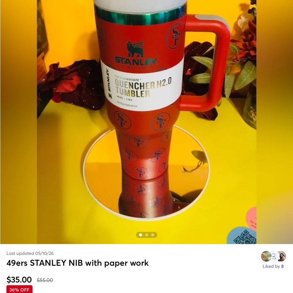Stanley Red Insulated Quencher Tumbler with Handle